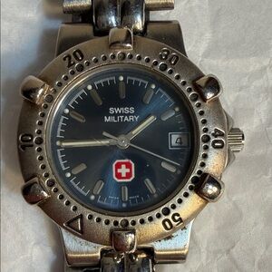 Swiss Military Silver Watch